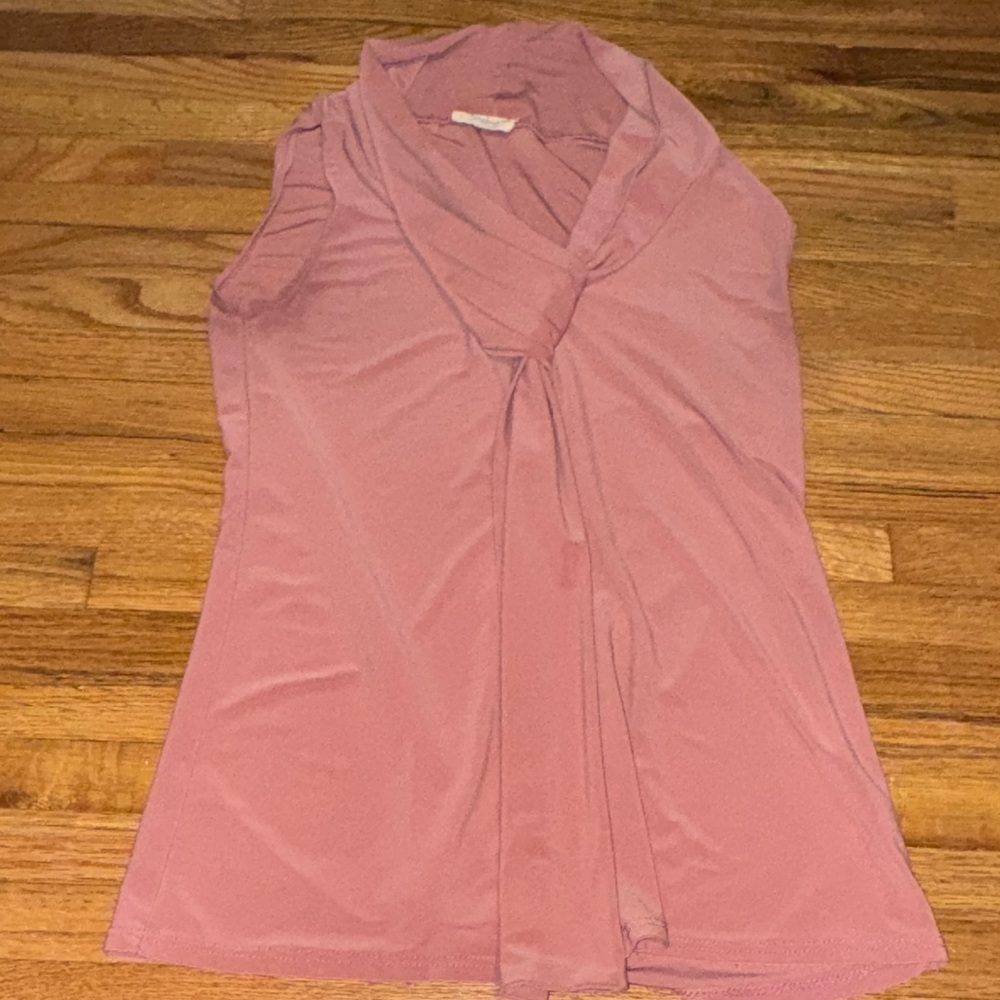 Elegant Pink Sleeveless Blouse